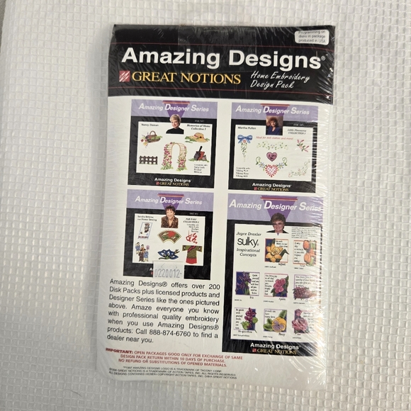 Amazing Designs Sewing Machine Home Embroidery Pack Great Notions IBM-PC - Picture 2 of 8